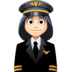 👩🏻‍✈️ woman pilot: light skin tone display on Facebook